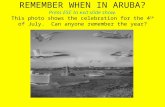 REMEMBERING ARUBA