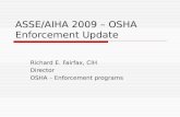 ASSE/AIHA 2009 – OSHA Enforcement Update