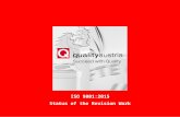 ISO 9001:2015 Status of the Revision Work