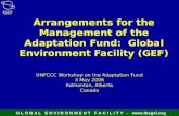Arrangements for the Management of the Adaptation Fund:  Global Environment Facility (GEF)