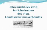 Jahresrückblick 2013 im Schwimmen des  Vlbg . Landesschwimmverbandes