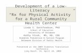 Development of a Low-Literacy  “Rx for Physical Activity” for a Rural Community Health Center