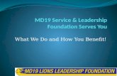 MD19 Service & Leadership Foundation Serves You