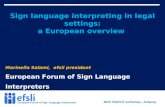 Sign language interpreting in legal settings: a European overview