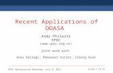 Andy Philpott EPOC (epoc.nz) joint work with  Anes Dallagi, Emmanuel Gallet, Ziming Guan