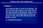 Distance-Rate-Time Applications