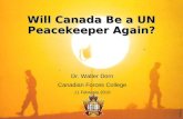 Will Canada Be a UN Peacekeeper Again?