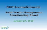 2009 Accomplishments  Solid Waste Management Coordinating Board