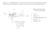 Major aerodynamic forces on aircraft: Lift = L Drag = D Pitching Moment = M Thrust = T Weight = W