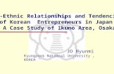 Co-Ethnic Relationships and Tendencies    of Korean  Entrepreneurs in Japan :