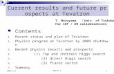 Current results and future prospects at Tevatron