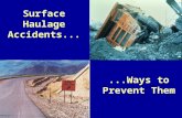 Surface Haulage Accidents...