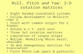 Roll, Pitch and Yaw: 3-D rotation matrices