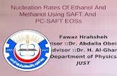 Nucleation Rates Of Ethanol And Methanol Using SAFT And  PC-SAFT EOSs