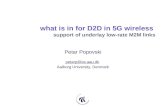w hat  is in for D2D in 5G wireless  support  of  underlay  l ow-rate  M2M  links