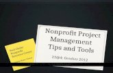 Nonprofit Project Management  Tips  and Tools 23@4 : October 2012