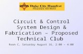 Circuit & Control System Design & Fabrication – Proposed Technical Club
