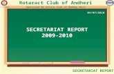 SECRETARIAT REPORT 2009-2010