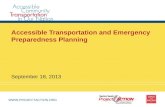 Accessible Transportation and Emergency Preparedness Planning