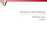 Review of Ball Milling
