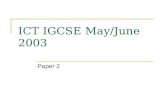 ICT IGCSE May/June 2003