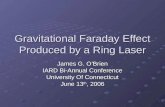 Gravitational Faraday Effect Produced by a Ring Laser