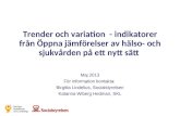 Maj 2013 För information kontakta:  Birgitta Lindelius, Socialstyrelsen