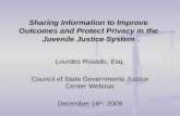 Sharing Information to Improve Outcomes and Protect Privacy in the Juvenile Justice System