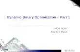 Dynamic Binary Optimization  –  Part 1