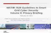 NISTIR 7628  Guidelines to Smart Grid Cyber Security Volume II: Privacy Briefing
