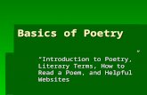 Basics of Poetry
