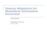 Domain Adaptation for Biomedical Information Extraction