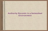 Authority Records in a Networked Environment
