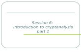 Session 6:  Introduction to cryptanalysis part 1