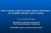 Fast Lossless Multi-Resolution Motion Estimation  for Scalable Wavelet Video Coding
