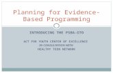 Planning for Evidence-Based Programming