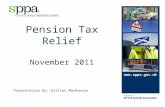 Pension Tax Relief November 2011
