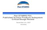 Pan-STARRS PS1  Published Science Products Subsystem  Critical Design Review
