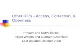 Other IPPs - Access, Correction, & Openness