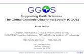 Supporting Earth Sciences: The Global Geodetic Observing System (GGOS) Ruth Neilan