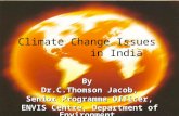 By  Dr.C.Thomson  Jacob, Senior  Programme  Officer, ENVIS Centre, Department of Environment .