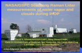NASA/GSFC Scanning Raman Lidar measurements of water vapor and clouds during IHOP