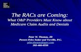 The RACs are Coming: What O&P Providers Must Know about Medicare Claim Audits and Denials
