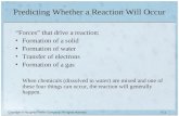 Predicting Whether a Reaction Will Occur