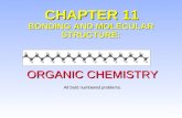 CHAPTER 11 BONDING  AND  MOLECULAR STRUCTURE: