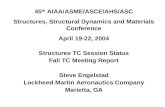 45 th  AIAA/ASME/ASCE/AHS/ASC Structures, Structural Dynamics and Materials Conference