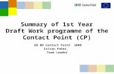 Summary of 1st Year  Draft Work programme of the Contact Point (CP)