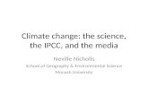 Climate change: the science, the IPCC, and the media