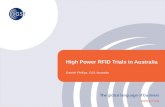 High Power RFID Trials in Australia Gabriel Phillips, GS1 Australia