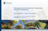 Managing Partnerships for Improving  Health & Wellbeing